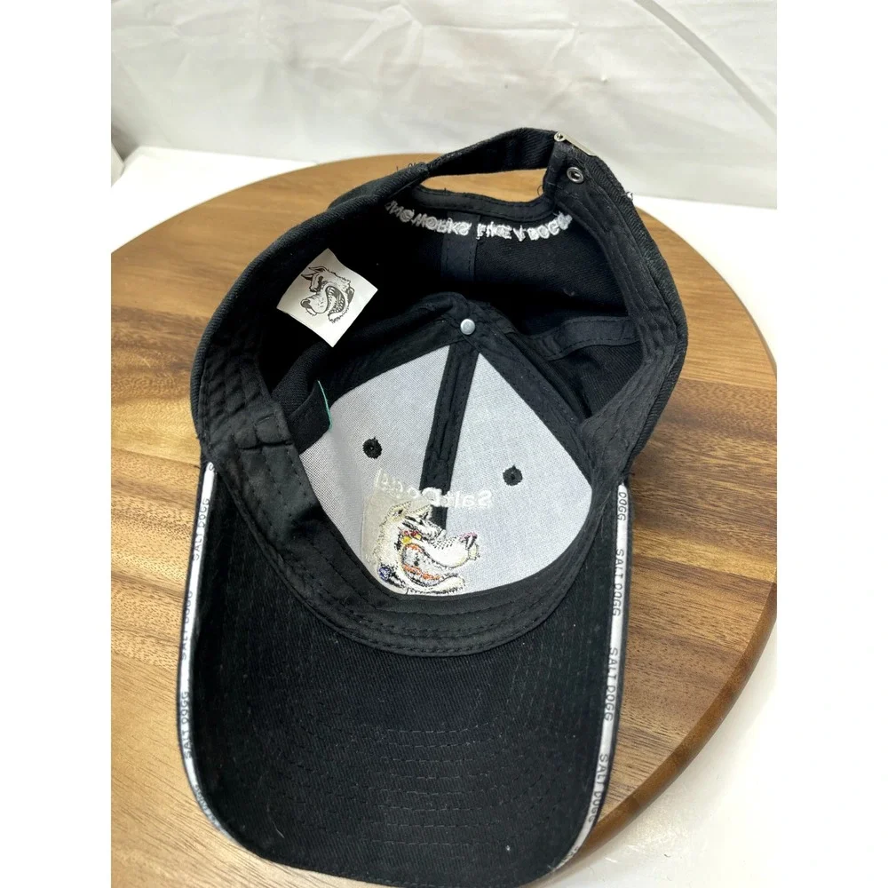 Salt‎ Dogg Hat Cap Spreaders Embroidered Black Adjustable Strap Back Baseball